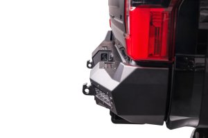 Ford Super Duty F-250 Bumper - Rear - Addictive Desert Designs - HoneyBadger - Hammer Black with Satin Black Panels - `23-`26
